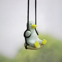 Automobilio pakabukas Mielas Anime Little Duck Swing Automatinis galinio vaizdo veidrodėlis Kabantys Papuošalai Vidaus dekoravimo aksesuarai Mergaitėms Dovanos
