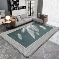 Chinese Style Carpet Tropical Leave Area Rugs Anti Slip and Machine Washable Carpets for Living Room Bedroom Decor Floor Mat 40X60cm-16x24in