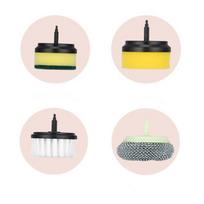 Electric Spin Scrubber Cordless Power Spinning Scrub Brush Handheld Shower Cleaner Brush with 2 Brush Heads Durable white