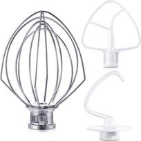 Blender Kit for K45DH Dough Hook,K45WW Wire Whip,K45B Coated Flat Blade Scraper,3 Pcs Bowl Vertical Mixer Repair Kit CHINA