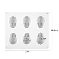 Silicone Rabbit Mold Fondant Bunny Mold Chocolate Cake Mold 6-cavity Mousse Cake Decoration Dessert Baking Mold DIY Candle Model white