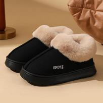 Faux Fur Winter Snow Boots Women Thicken Plush Warm Cotton Padded Shoes Woman Fashion Fur Thick Platform Ankle Boots Female 44-45 chaki
