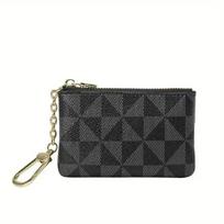 Zipper Coin Purse Portable Clutch Bag Versatile Keychain Wallet Bag With Keyring Mini Short Zipper Bag juoda