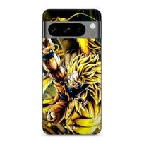 Case - MANIACASE - Google Pixel 8a Pro - Soft - Black Silicone - Son Goku Super Saiyan SSJ3 juoda