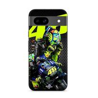 Coque - MANIACASE - Google Pixel 8a - Valentino Rossi Logo - Souple - Noir juoda