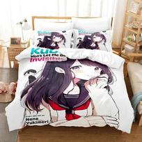 Anime Kubo Won't Let Me Be Invisible Bedding Set Duvet Cover Bed Set Quilt Cover Pillowcase Comforter king Queen Size Boys Adult 70x133cm 2pcs