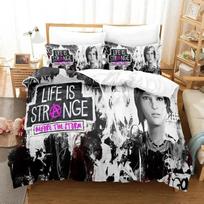 Game Life is Strange Before the Storm Bedding Set Boys Girls Twin Queen Size Duvet Cover Pillowcase Bed Kids Adult EU Single 135x200cm purple