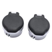 2pcs Dash Power Outlet Cover 12 Volt Power Outlet Plug With Chrome Pop-out Knob Dash Cover For Silverado Tahoe Sierra 2007-2013