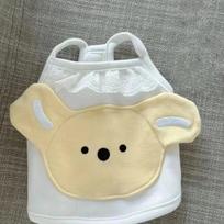 Pet INS Sling Dog Clothes Cute Little Bear Pet Cat Bibi Bear Maltese Cat Vest Puppy Clothes Dogs Vest Cooling Vest for Dog XL white