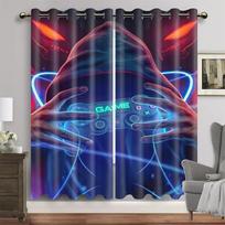 Cool Game Handle Gamepad Gaming Room Boy Window Curtain Blinds For Living Room Kids Bedroom Bathroom Kicthen Door Home Decor2Pcs (W50H130cm)-2pcs&Grommet Top purple