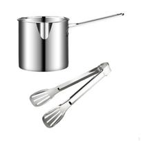 Stainless Steel Frying Pot Deep Fryer Cooking Tools Small Cookware Tempura for gray
