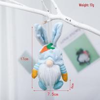 Honkongo Velykų zuikio Gnome darbalaukio pakabuko lėlės scenos dekoravimas G2-8 Small Flower
