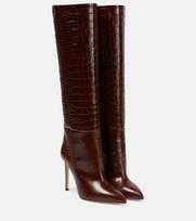 Krazing Pot Microfiber Autumn Winter Shoes Super High Heels Heels Plus Size 46 Nightclub Women Keep Warm Stone Patterns Knee Boots 34 ruda