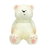 Cute Bear/Elephant Cell Phone Stand Wood Desk Ornament for Smartphone Stability Home Office Phone Holder Tabletop Disply 1 beige