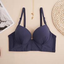 Lingerie for Women Sexy Sexy Sexy Gathering Lingerie for Girls Bra Protection Under The Back Three Rows of Buckle 70B blue