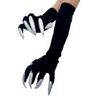 Halloween Long Nail Witch Gloves Long Show Costume Claw Ghost Gloves One size