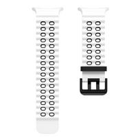 Ocean Silicone Loop Strap for Samsung Galaxy Watch Ultra Breathable Sports Band for GALAXY ULTRA NO Gaps Quick Fit Bracelet Samsung watch Ultra balta/juoda