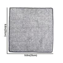 Bambuko anglies audinys: Storas, be aliejaus, be pūkelių, vandenį sugeriantis virtuvinis rankšluostis ir šveitimo padas. 1 piece, 25*25cm gray