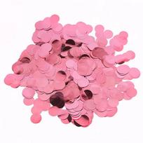 Rožinio aukso aliuminio folijos apvalūs rutuliniai balionų užpildai su blizgučiais ir gėlių barstymais, 500g 1.5cm round piece 500g rožinė