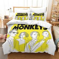 Fashion Arctic Monkeys Bedding Set Single Twin Full Queen King Size Bed Set Adult Kid Bedroom Duvetcover Sets 3D Print bed sheet EU Twin 135x200cm yellow