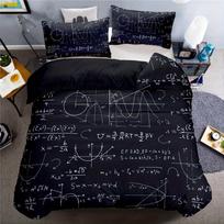 2/3pcs Vibrant Math Formula Printed Duvet Cover Set - Bedding Essentials for Bedroom and Dorm Room - Soft, Breathable, and Hypoa EU Twin135x200cm