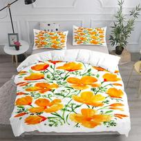 Vintage Van Gogh Sunflower Duvet Cover Set King Queen Double Full Twin Single Size Bed Linen Set 70x133cm 2pcs orange