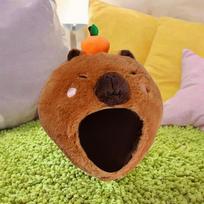 Capybara Headgear Hat Cosplay Toy Cap for Birthday Stage Performance Holiday brown