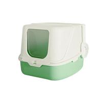 Enclosed Flip-Top Cat Litter Box with Deodorizing Feature and Litter Shovel, Splash-Proof and Oversized for Easy Cleaning Litter Box white