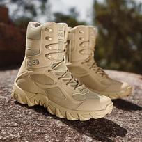 New Mens  Boots Outdoor Leather Motocross Boots  Sewing Footwear Antiskid Desert Male 2024 Climbing Hiking Shoes Men 39 smiltinė
