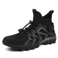 Upstream Shoes Men's Shoes 2024 Autumn Non-slip New Breathable Hiking Elastic Lightweight Outdoor Hiking Sneakers Leisure Shoes 39 juoda