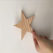 Šiaurietiškas medinis mėnulis, žvaigždė, lėktuvas, drugelis Sienų dekoras Dažomas 3D „pasidaryk pats“ kabinamas dekoras Darželis, vaikų berniuko, mergaitės kambario dekoras gray