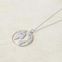 Globe World Map Necklace Gift Hollow Out Earth Pendants Personalized Fashion Necklace Best Jewelry ARI sidabras