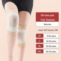 Breathable Non-Slip Knee Pads for Spring & Summer - Warm, Cold-Proof, 3D Woven, Seamless Design L beige