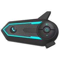 Helmet Headset 850mAh Motorcycle Helmet Intercom Bluetooth-Compatible BT5.2 Intercom Headset Hands Free Call 6 Riders Waterproof gray