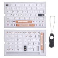 PBT 116 Keys Dog Theme DA Keycap Full Set Dye Sublimation for Key s For  MX Keyboard Keyboards Accessories Whi