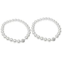 Magnetic Curtain TieBacks 2Pack Pearl Curtain Tie Backs Modern Decorative Curtain Holdbacks Holder with Elastic Cord