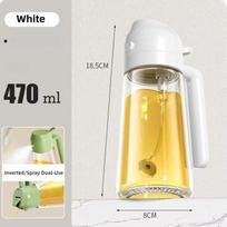 Oil Spray Bottle Plastic Kitchen Barbecue Cooking Olive Oil Dispenser Oil Jar Baking Vinegar Soy Sauce Spray Container 2 in1 yellow