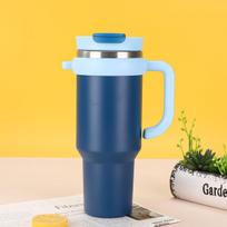 New Double Drink Ice Bula Cup Stainless Steel Vacuum Cup Large Capacity Portable Water Cup 40oz