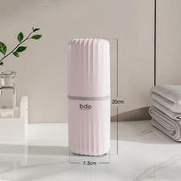 Travel Mouthwash Cup Portable Toothbrush Holder Home Use Toothbrush Cup Couples Wash Cup Toothbrush Case for On-the-go Oral Care white