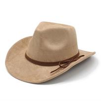 Suede Top Hat Brown Black Men'S Jazz Hat European And American Autumn And Winter Hat M（56-59cm）