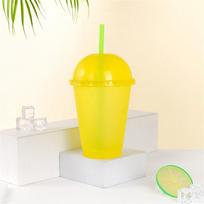 500 ml didelės talpos madingi vandens puodeliai su šiaudeliu ir dangteliu, nešiojami, lauko sportui, nepralaidūs, patvarūs, vaikiški tiesūs vandens puodeliai 500ml