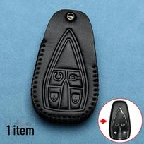 Changan Qiyuan Leather Key Cover for A05/A06/A07 - Fragrance Edition with Special Buckle Type I, Single key cover + anti-lost number plate gray