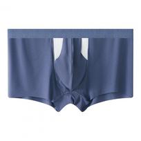 Vyriškos trumpikės Vyriškos žemo liemens vienspalvės trumpikės su U formos išgaubimu Kvėpuojantys tinkliniai apatiniai Slim Fit patogumui XXL mėlyna