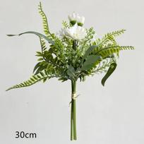 3 vnt. Kosmoso šilkinės gėlės Dirbtinės ramunės 30cm Dirbtinės laukinės gėlės Vestuvėms, vakarėliams, virtuvėms, namų dekoravimui balta