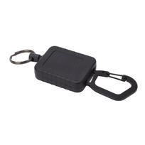 Retractable Keychain Plastic Badge Reel Aluminum Alloy Anti Theft Anti Lost Portable Key Holder black