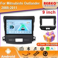 4G Carplay 2din Android Car Radio Multimedia Video Player for Mitsubishi Outlander 2008-2011    Navigation GPS Stereo HeadUnit BT 4 core 2GB+32GB carplay