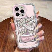 Mobiliųjų telefonų dėklai iPhone 11 13 XR 15 Pro Max 12 14 Pro Max dėklas iPhone 16 7 Plus 8 Plus XS Max Animacinis raštas Apsauga nuo kritimo Atspari smūgiams iPhone 6&6s balta