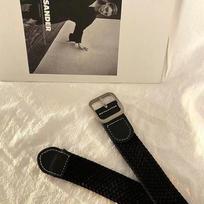 Elastinis drobės pintas diržas - Unisex korėjietiško stiliaus, kasdienis segtukas moterims, vyrams ir studentėms. 2.5cm Wide, 1m Long juoda