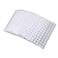 16 Sheets Hook and Loop Dots Prevent Slip Round Shape Self Adhesive Dots Tapes White