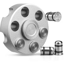 Šaunus lydinio Fidget Spinner metalinis žaislas, Fidget kubo grandinėlės žaislai Mažas sensorinis įtaisas Piršto rankos suktukas Dėmesio stalo sukamas viršus Žaislas vakarėlio prizai maišelis su smulkmenomis 5*5*1.5cm sidabras